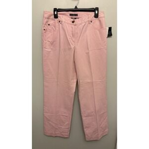 Liz Claiborne Jeans Women's 10 Pink Audra Cotton Mid Rise‎ Straight Contour NWT